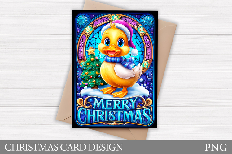 Christmas Duck Card Design. Christmas Card Printable