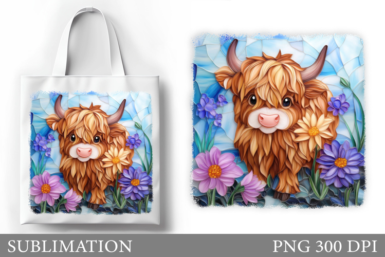 Cute Cow Tote Bag Sublimation. Cow Flowers Sublimation
