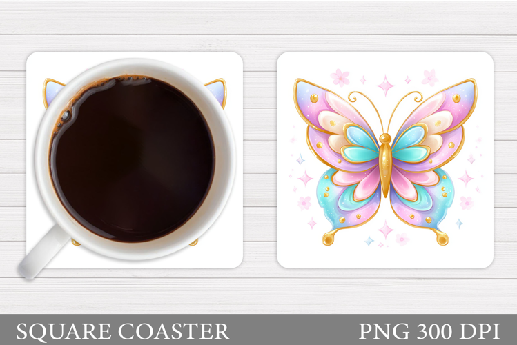 Butterfly Coaster Design. Butterfly Sublimation