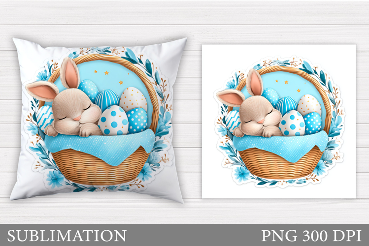 Easter Bunny Pillow Design. Easter Bunny Sublimation