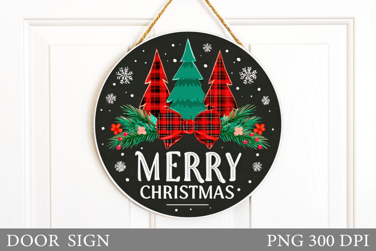Christmas Door Sign Design. Merry Christmas Door Sign