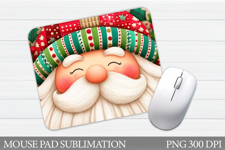 Santa Claus Mouse Pad. Christmas Mouse Pad Sublimation example image 1