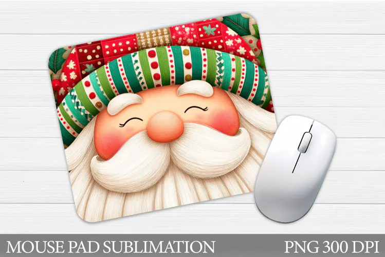 Santa Claus Mouse Pad. Christmas Mouse Pad Sublimation
