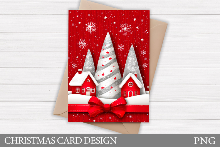 Christmas Card Printable. Christmas Tree Card Design
