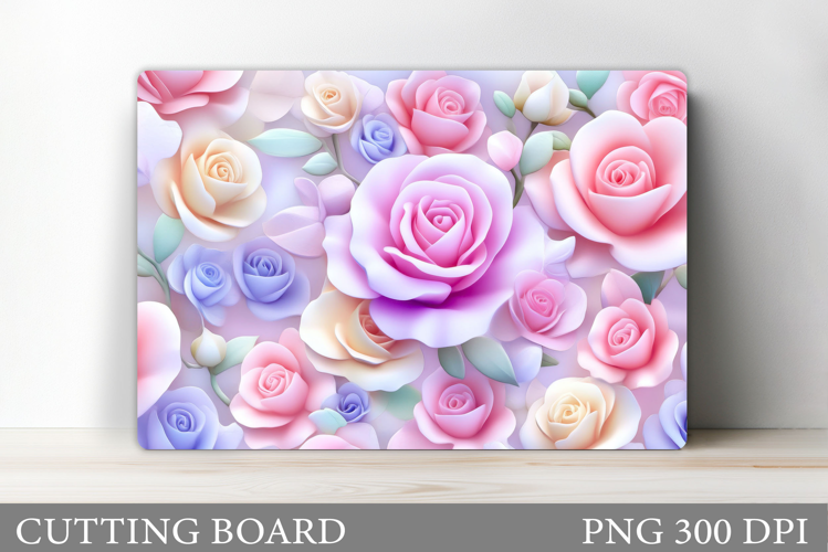 Roses Cutting Board Design. Flowers Cutting Board
