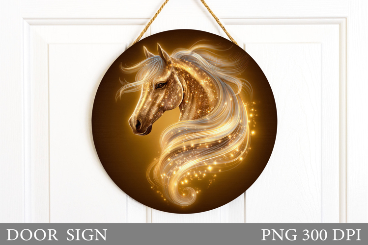 Horse Door Sign Design. Horse Sublimation