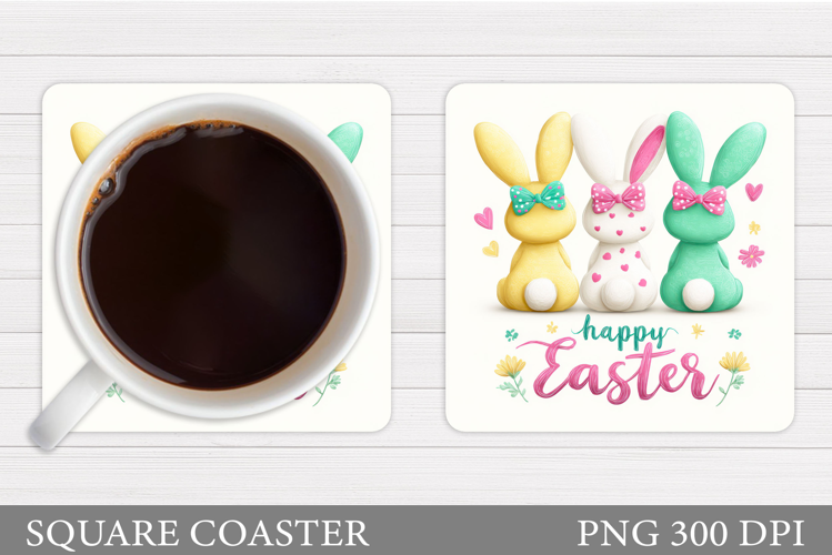 Easter Bunny Coaster. Bunny Easter Coaster Design