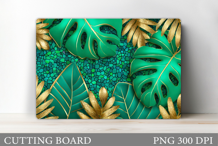 Tropical Leaves Cutting Board. Tropical Cutting Board