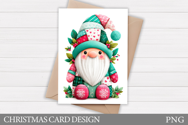 Christmas Gnome Card Printable. Christmas Card Design