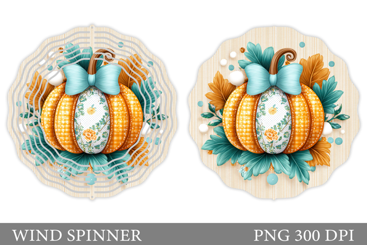 Pumpkin Wind Spinner Design. Fall Wind Spinner Sublimation