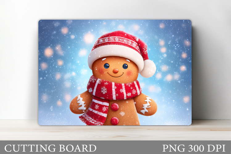 Christmas Cutting Board Design. Gingerbread Cutting Board