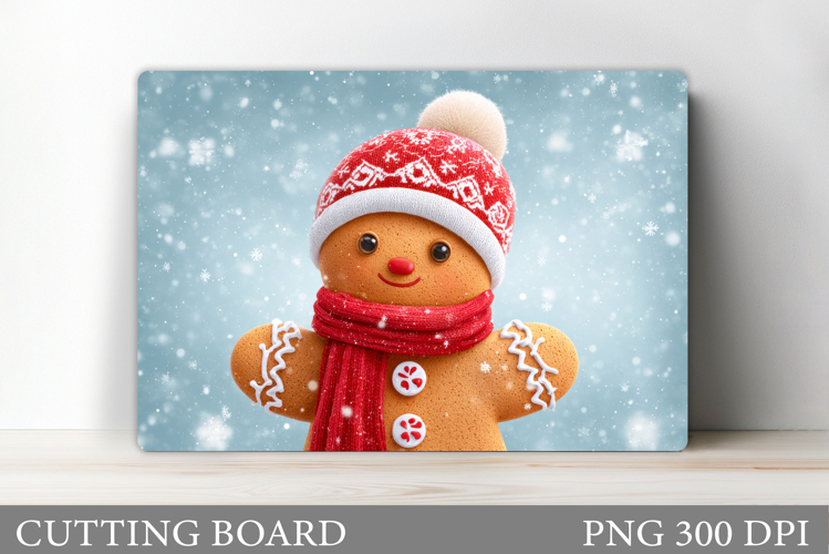 Christmas Cutting Board Design. Gingerbread Cutting Board