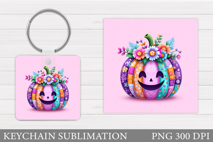 Cute Pumpkin Keychain. Cute Halloween Keychain Design