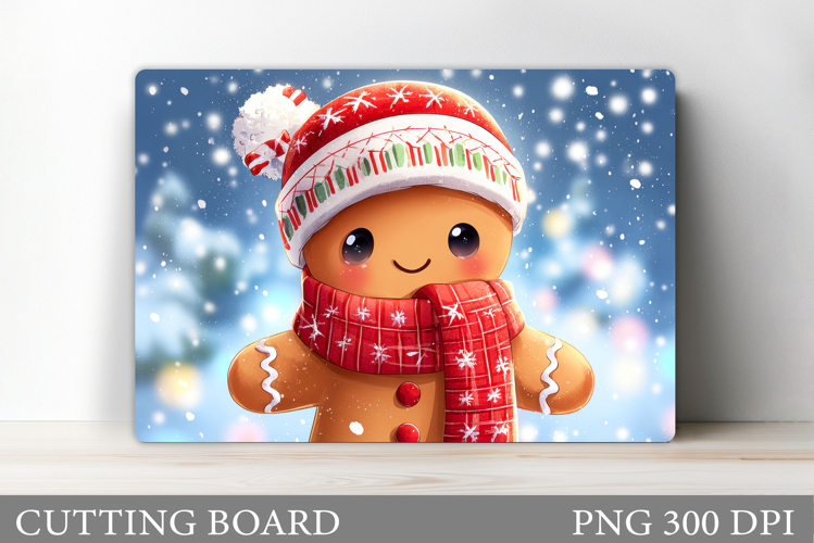Christmas Cutting Board Design. Gingerbread Cutting Board