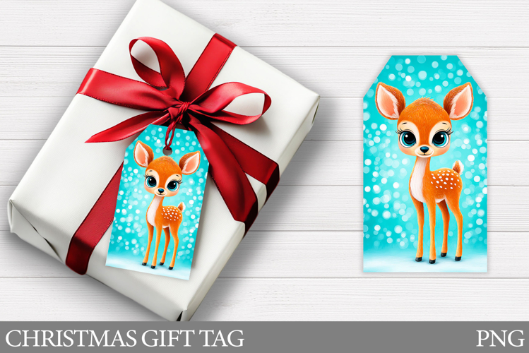 Christmas Deer Gift Tag . Christmas Gift Tag Printable