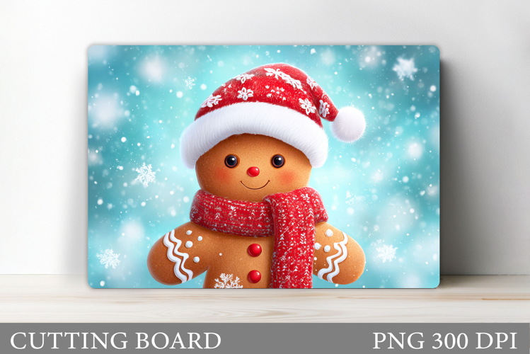 Christmas Cutting Board Design. Gingerbread Cutting Board