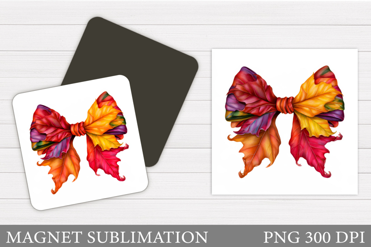 Fall Bow Magnet Design. Fall Magnet Sublimation
