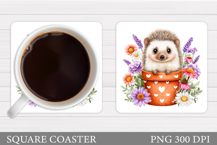 Hedgehog Coaster Design. Hedgehog Sublimation