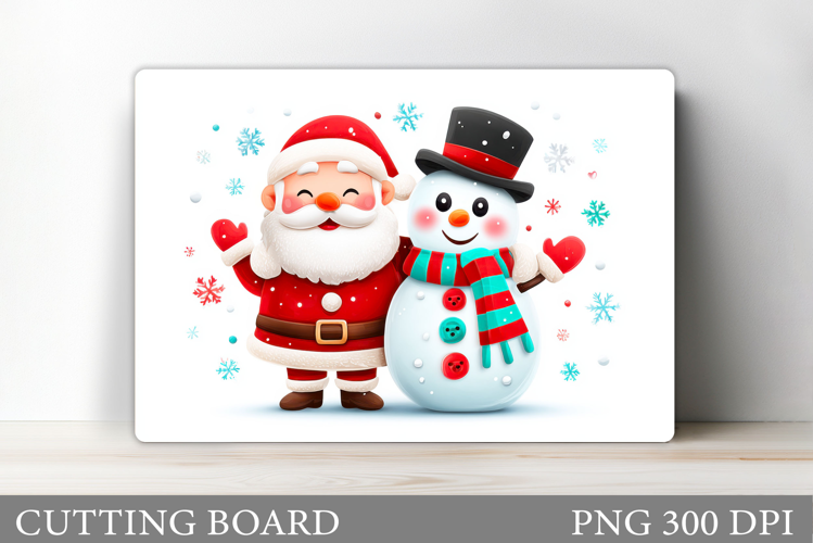 Santa Claus Cutting Board. Christmas Cutting Board