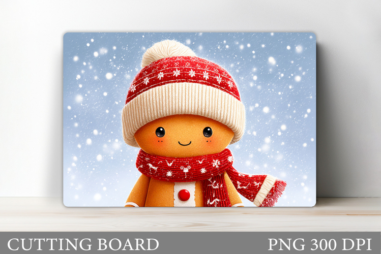Christmas Cutting Board Design. Gingerbread Cutting Board