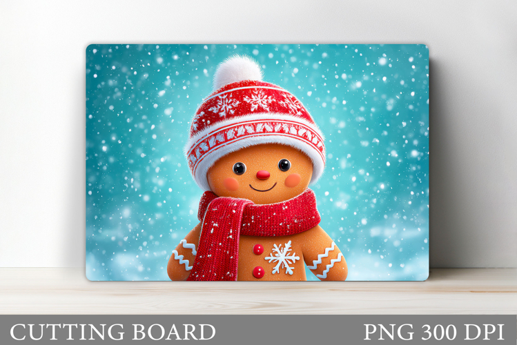 Christmas Cutting Board Design. Gingerbread Cutting Board