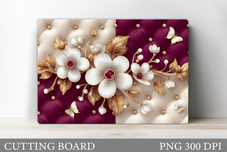 Flowers Cutting Board. Floral Cutting Board Sublimation