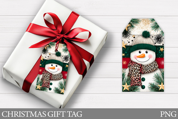 Christmas Snowman Gift Tag. Christmas Gift Tag Design