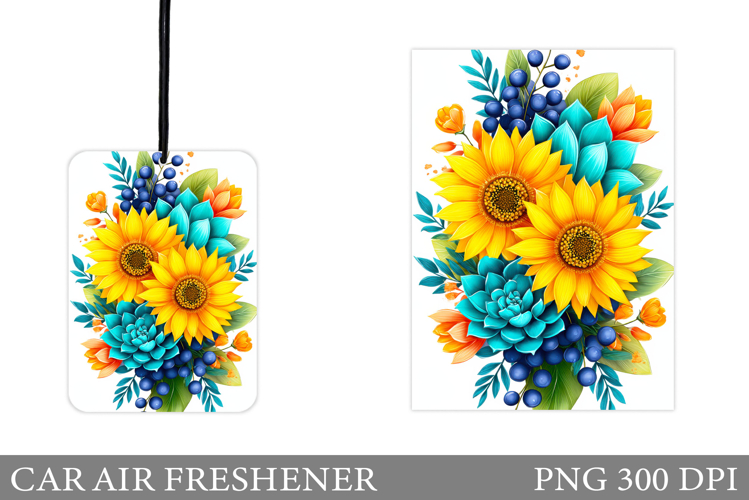 Flowers Car Air Freshener. Floral Car Air Freshener Design