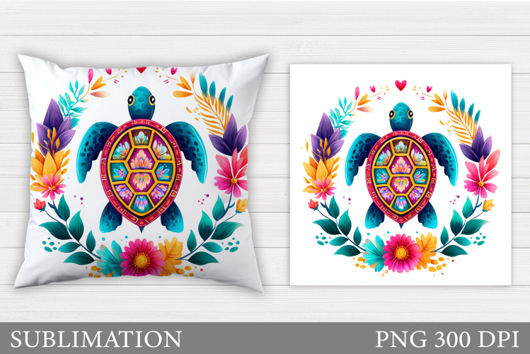 Sea Turtle Pillow Design. Sea Turtle Sublimation