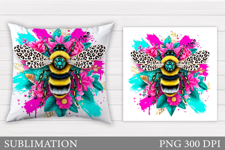 Bee Pillow Sublimation. Bee Sublimation