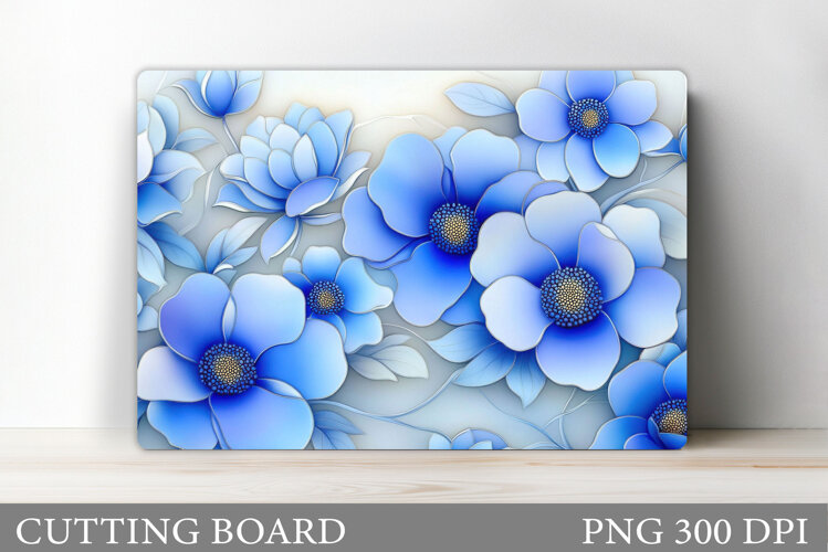 Floral Cutting Board Design. Flowers Cutting Board example image 1