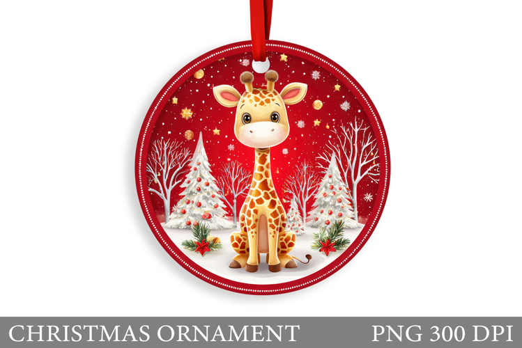 Cute Giraffe Christmas Ornament. Christmas Ornament Design