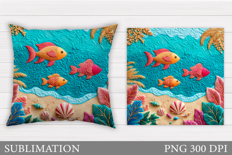 Fish Pillow Sublimation. Fish Sublimation