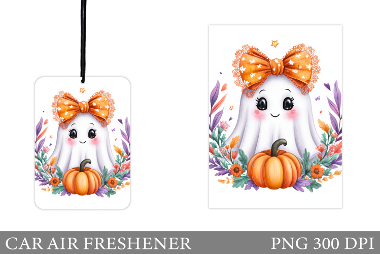 Cute Ghost Car Air Freshener. Cute Pumpkin Car Air Freshener