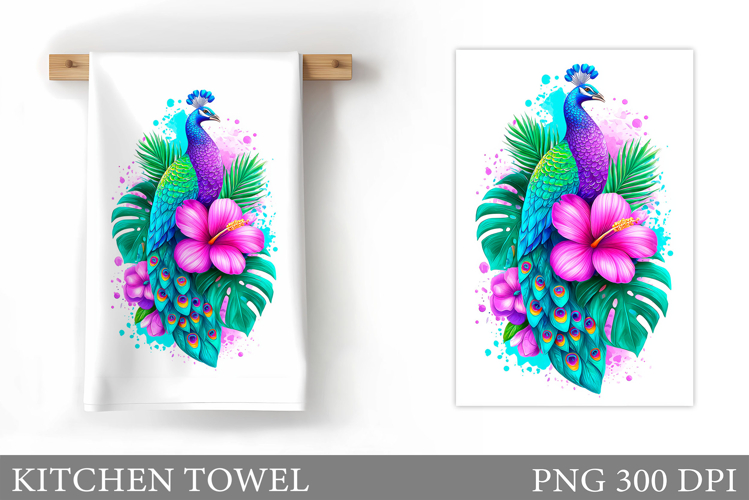 Hummingbird Kitchen Towel. Hummingbird Sublimation