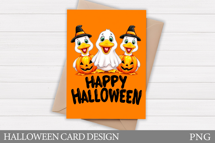 Halloween Goose Card Design. Halloween Card Printable