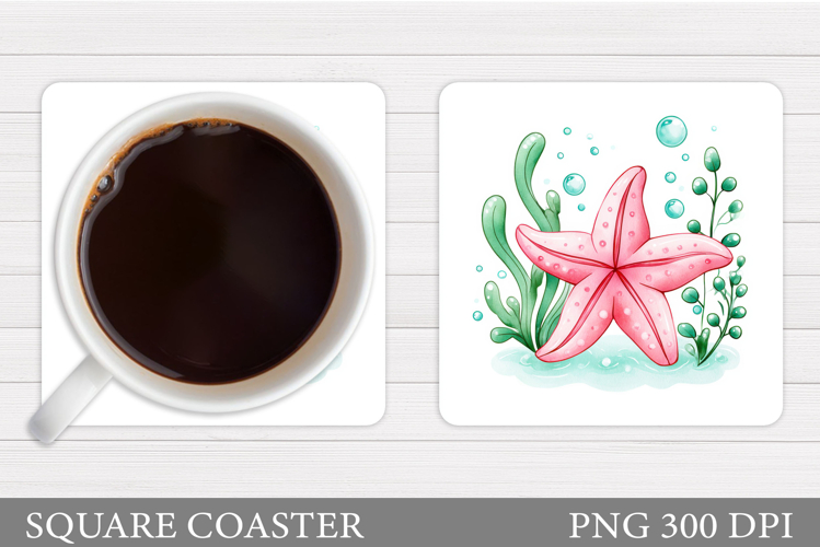 Starfish Coaster Design. Starfish Sublimation
