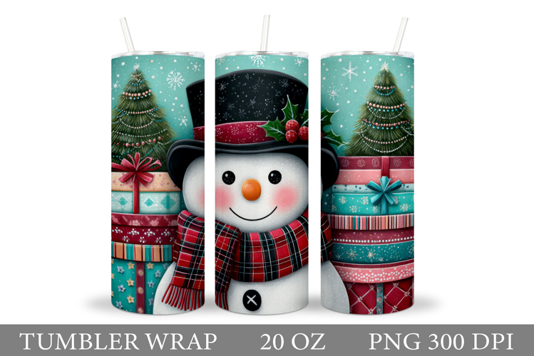 Cute Snowman Tumbler. Christmas Snowman Tumbler Sublimation