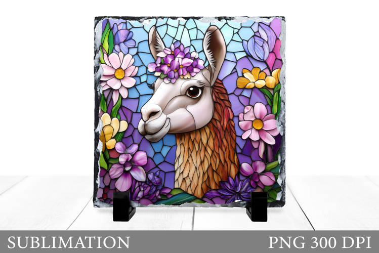 Cute Lama Sublimation. Lama Slate Sublimation