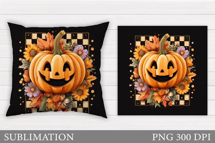 Halloween Pumpkin Pillow. Halloween Pillow Sublimation