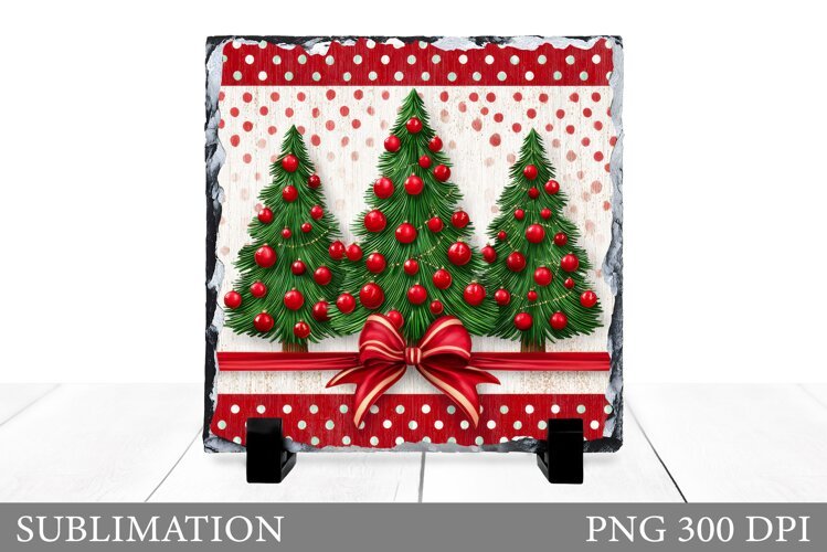 Christmas Tree Sublimation. Christmas Tree Slate Design example image 1