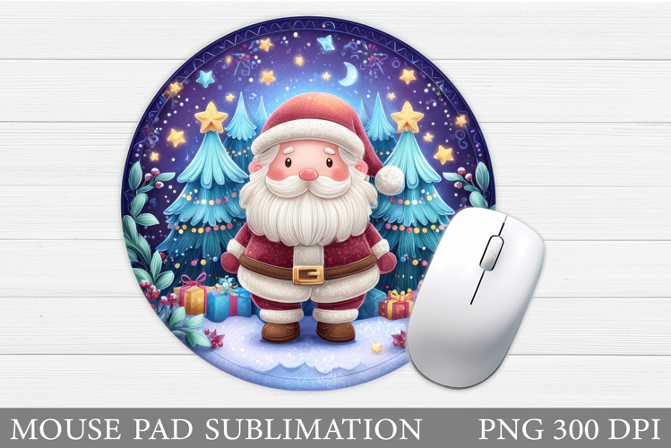 Santa Claus Mouse Pad. Christmas Mouse Pad Sublimation