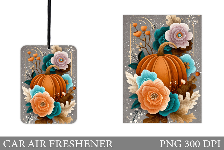 Fall Pumpkin Car Air Freshener. Fall Sublimation