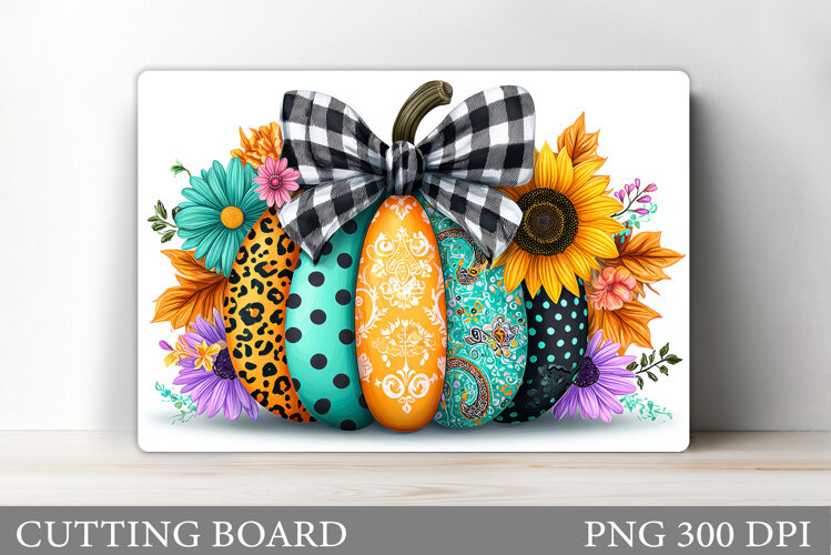 Pumpkin Cutting Board Design. Pumpkin Sublimation example image 1