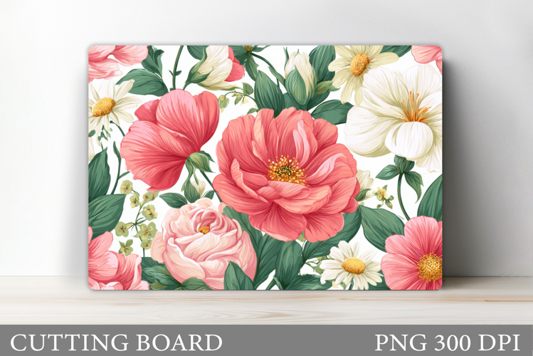 Flowers Cutting Board. Floral Cutting Board Sublimation