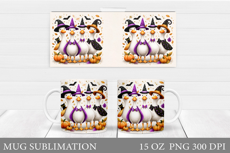 Halloween Goose Mug Design. Halloween Mug Sublimation