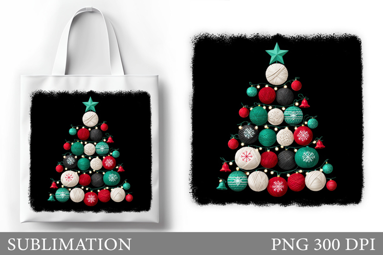 Crochet Christmas Tree Tote Bag. Christmas Tote Bag Design