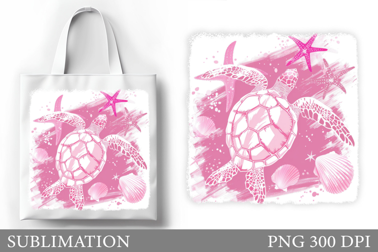 Turtle Tote Bag Design. Turtle Sublimation