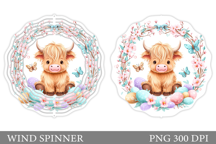 Easter Cow Wind Spinner. Easter Wind Spinner Sublimation
