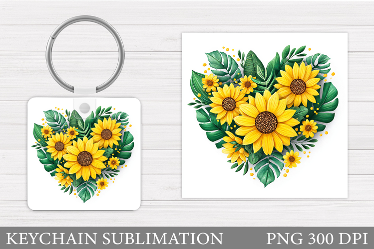 Flowers Keychain Design. Floral Keychain Sublimation